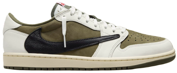 Men's Travis Scott x Air Jordan 1 Retro Low ‘ Medium Olive' Shoes