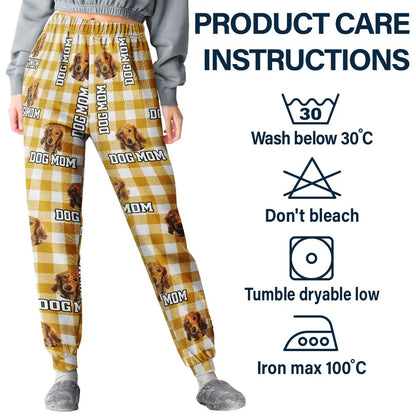 Custom Photo Family Plaid Pattern - Personalized Pajama Pants
