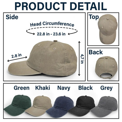 The Dogfather Dogmother - Personalized Vintage Washed Denim Cap