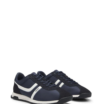 Men’s BOSS Blue Levon Logo Trainers Blue Sneakers