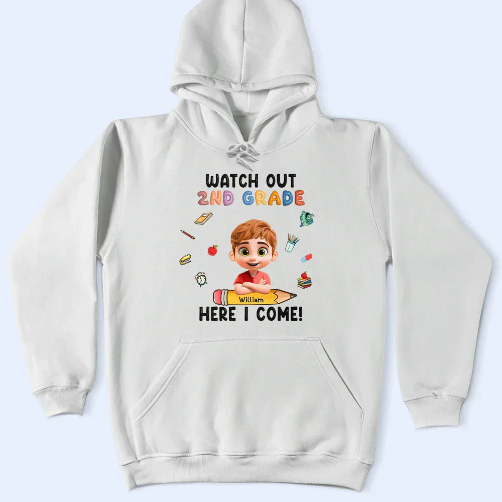 Watch Out Kindergarten Here I Come - Personalized T Shirt