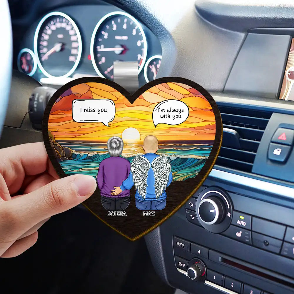 We Miss You Family Memorial - Personalized Custom Shaped Car Visor Clip