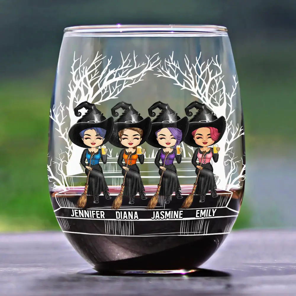 We're Not Sugar And Spice And Everything Nice Best Friends - Personalized Stemless Wine Glass