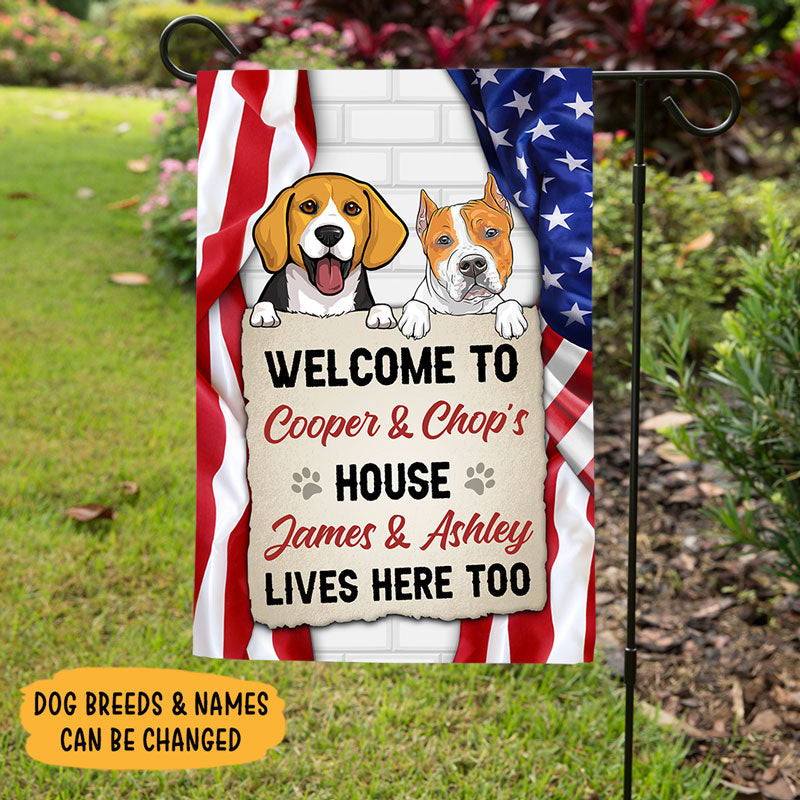 Welcome To The Dog House - Personalized Garden Flag - America 250th Anniversary