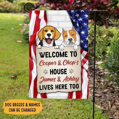 Welcome To The Dog House - Personalized Garden Flag - America 250th Anniversary