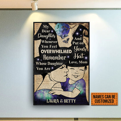 Witch Mom, Witchy Mother, Dear Daughter, Halloween Family Whenever You Feel Custom Poster