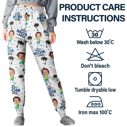 Custom Photo Best Dad Mom Ever - Personalized Pajama Pants