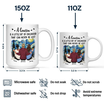 A Cousin Is A Little Bit Of Childhood - Personalized Mug