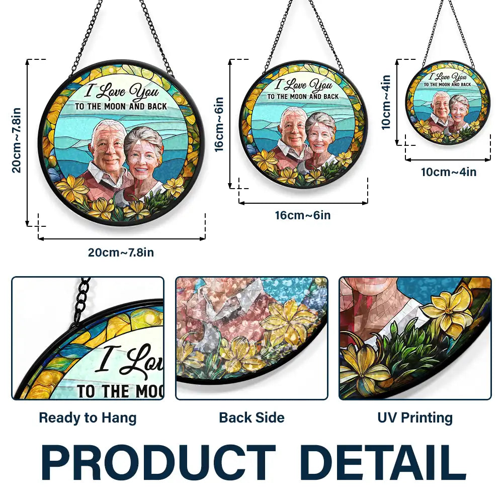 Custom Photo Glass Portrait You & Me We Got This Couple - Personalized Stained Glass Window Hanging Suncatcher