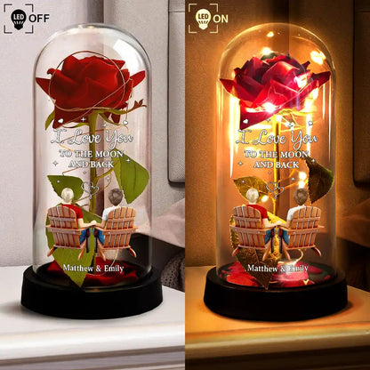 You & Me We Got This - Personalized Everlasting Rose Dome Lamp