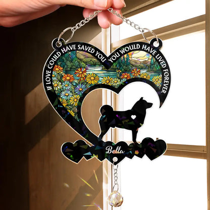 Your Were My Favorite Hello Dog Memorial - Personalized Rainbow Suncatcher With Crystal Ball Prism