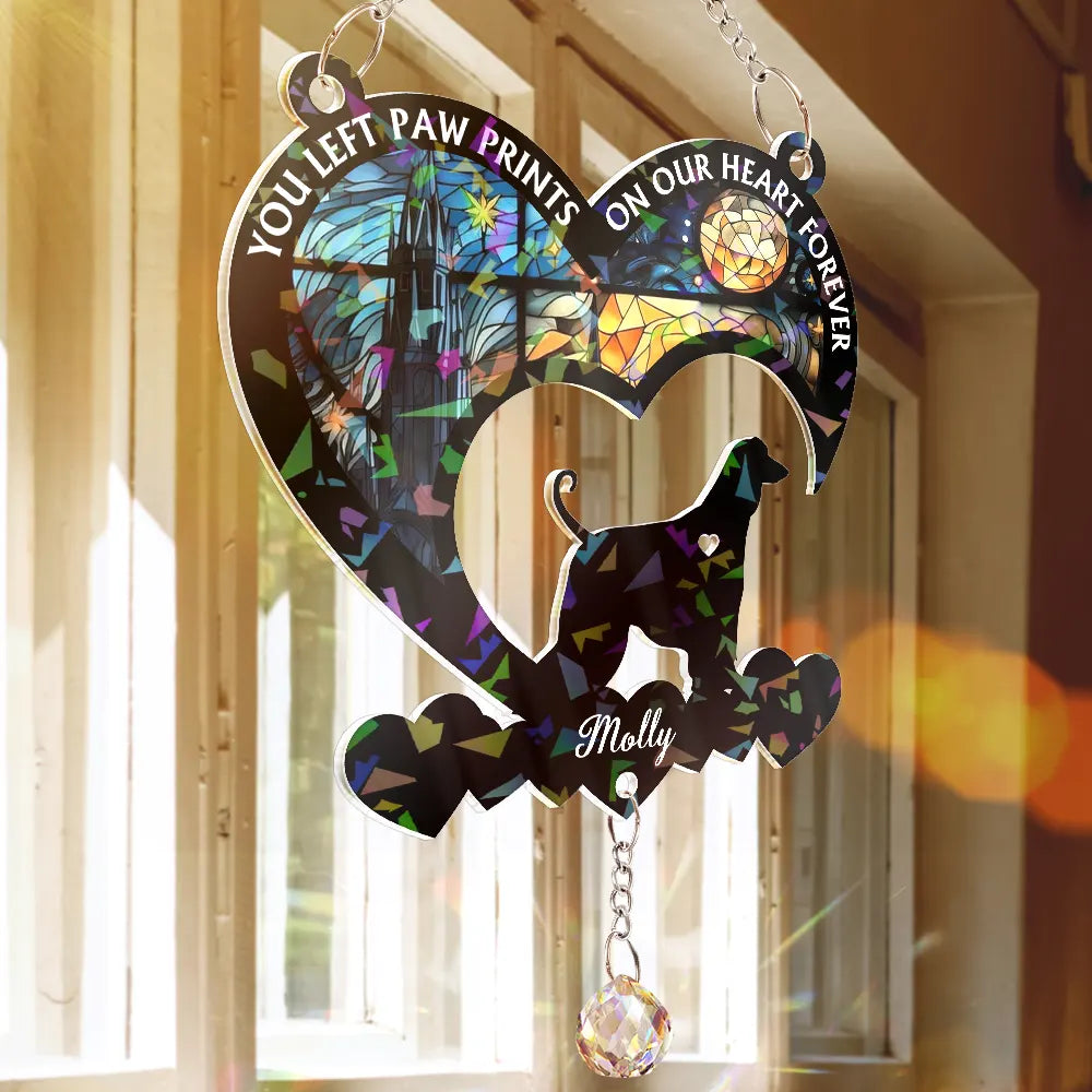 Your Were My Favorite Hello Dog Memorial - Personalized Rainbow Suncatcher With Crystal Ball Prism