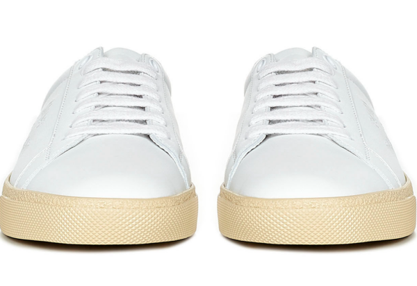 Men's Saint Laurent Court Classic SL06 White Leopard Sneakers