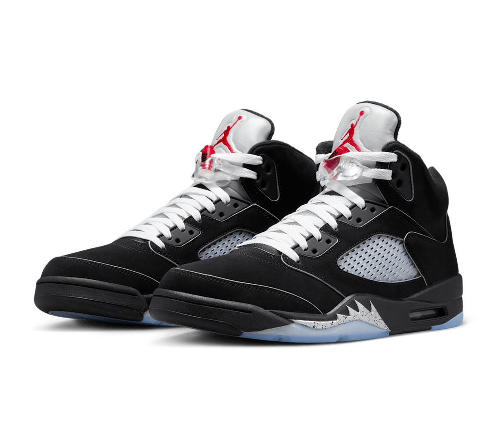 Men's Nike Air Jordan 5 Retro Black Metallic Reimagined Shoes