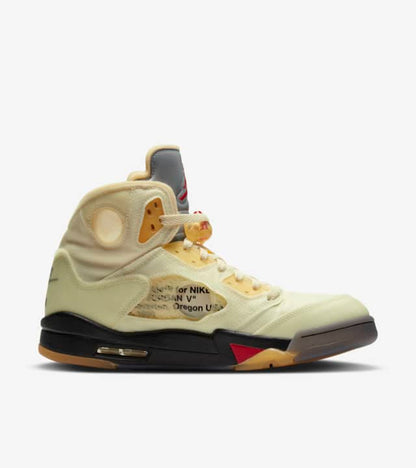 Men's OFF-WHITE x Air Jordan 5 'Sail' Shoes