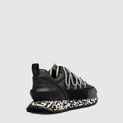 Men's Balmain Black Beaded Racer Combo Sneakers