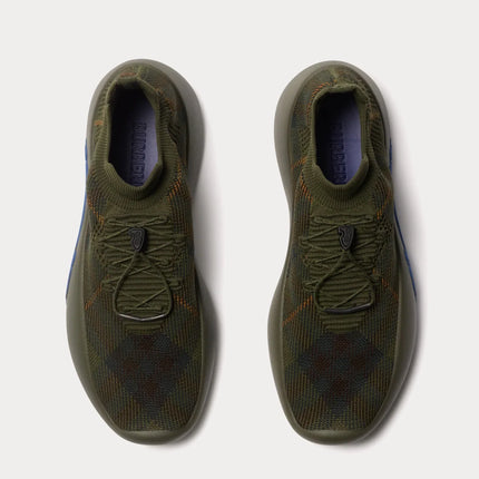 Men’s Burberry burbery Neptune Check Knit Green Sneaker