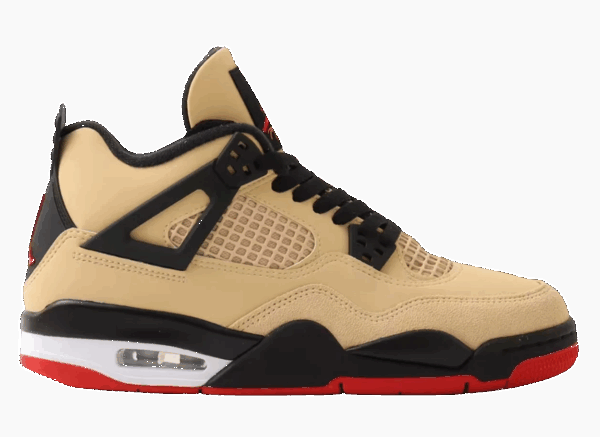 Men's Nike Air Jordan 4 Sesame Black Shoes