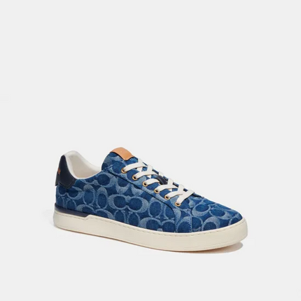 Men's Coach Clip Low-Top Skateboard Blue Sneakers