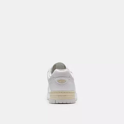 Men's COACH SoHo Leather Lace-Up Casual Optic White Sneakers