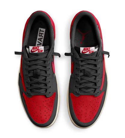 Men's Travis Scott x Air Jordan 1 Retro Low  ‘Bred' Shoes