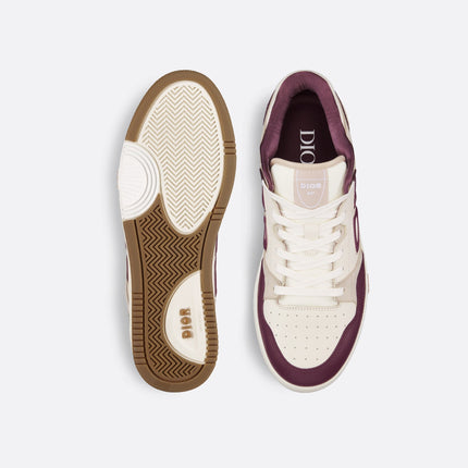 Men's Dior B57 Low-Top Burgundy Cream Sneakers