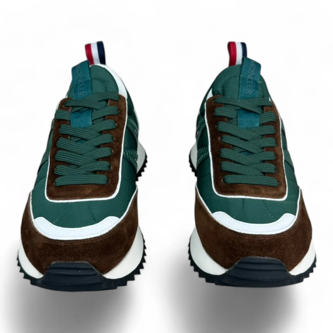 Men's Pacey Nylon & Suede Green And Brown Sneakers