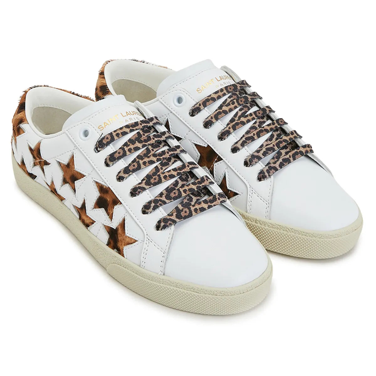 Men's Saint Laurent Court Classic SL06 Leopard Sneakers