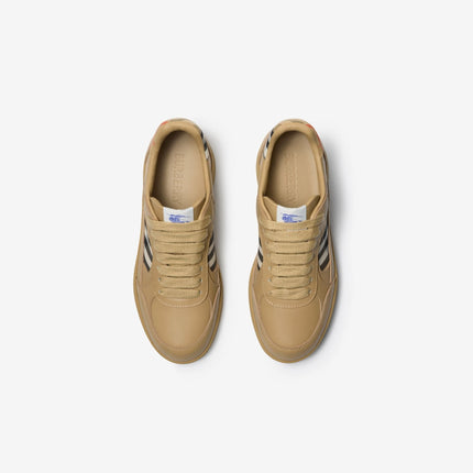 Men’s Burberry Leather Check Terrace Sand Sneakers