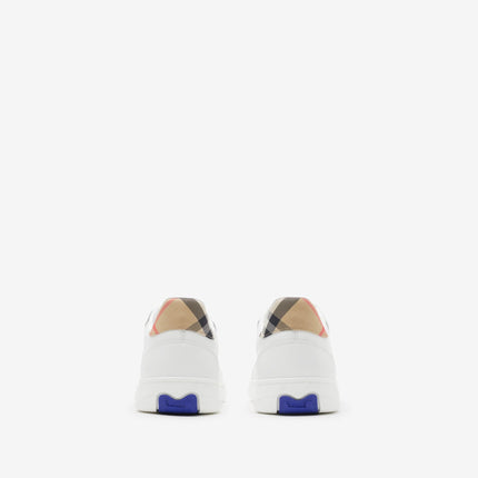 Men’s Burberry Leather Check Terrace White Sneakers
