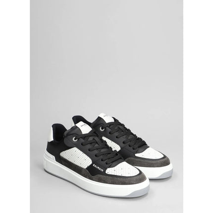Men's Balmain B Court Sneakers In Black Leather Sneaker