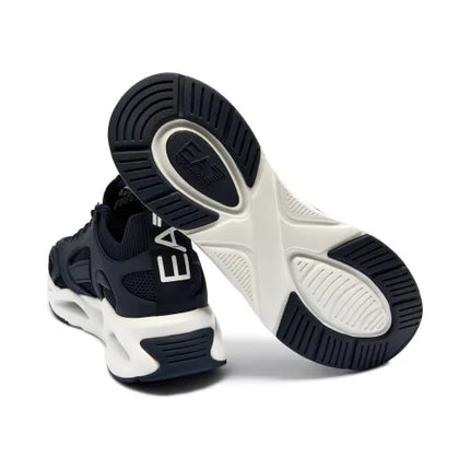 Men's Ea7 Emporio Armani Sneakers With Mesh Panels Black Sneakers