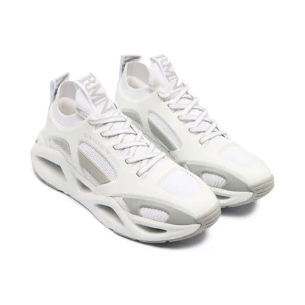 Men's Ea7 Emporio Armani Sneakers With Mesh Panels White Sneakers