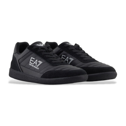 Men's Ea7 Heritage Leather Sneakers BlacSneakers