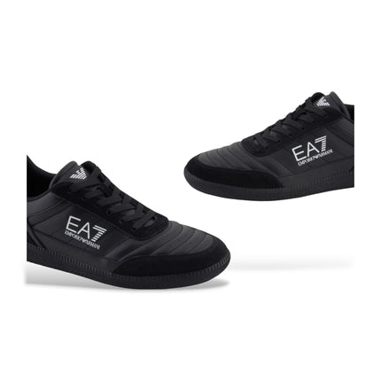 Men's Ea7 Heritage Leather Sneakers BlacSneakers