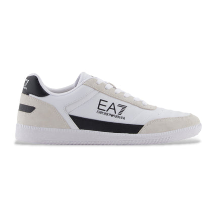 Men's Ea7 Heritage Leather White Sneakers