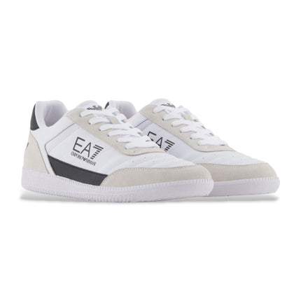 Men's Ea7 Heritage Leather White Sneakers