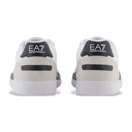Men's Ea7 Heritage Leather White Sneakers