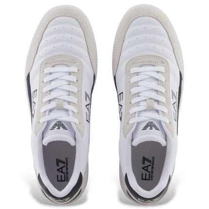 Men's Ea7 Heritage Leather White Sneakers