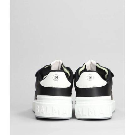 Men's Balmain B Court Sneakers In Black Leather Sneaker