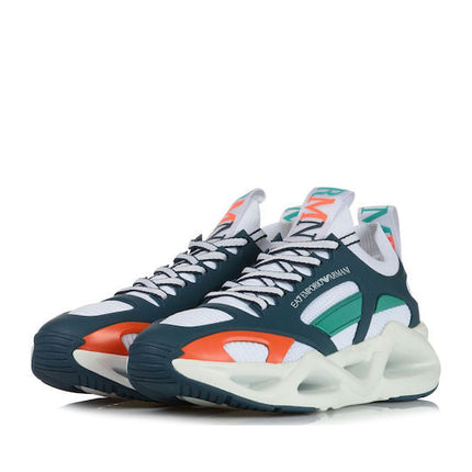 Men's Ea7 Emporio Armani Sneakers With Mesh Panels Multi-Colored Sneakers