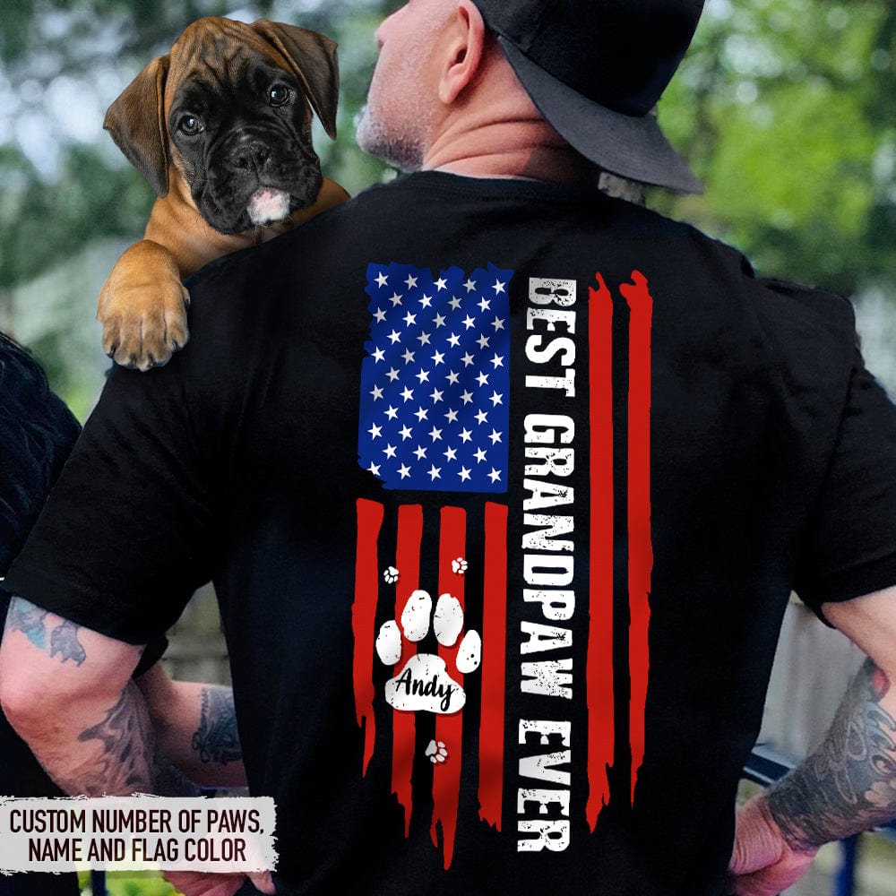 Best Grandpaw Ever Back Dog Shirt