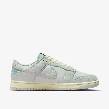 Men's Dunk Low SE Light Silver and Ocean Bliss Shoes