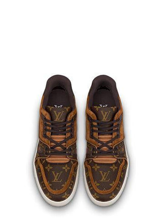 Men's LV Louis Vuitton Trainer Low Top Sneaker Boot Shoes V1