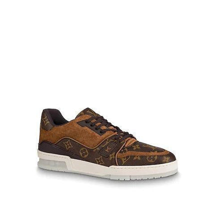 Men's LV Louis Vuitton Trainer Low Top Sneaker Boot Shoes V1