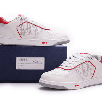 Men's Christian Dior B27 White Pink Sneaker Shoes