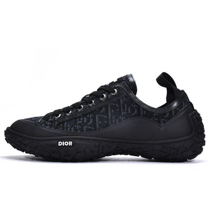 Men's Christian Dior B28 Oblique Black Text Sneaker Shoes