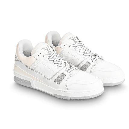 Men's LV Louis Vuitton Trainer Low Top Sneaker Boot Shoes V7