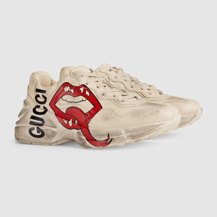 Men's Gucci Rhyton Mouth Print Sneaker Shoes