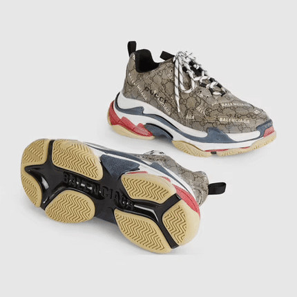 Men's Balenciaga Triple S x Gucci White Red Shoes